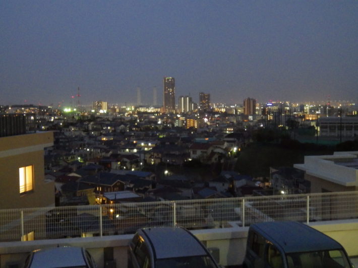 Night view from the property