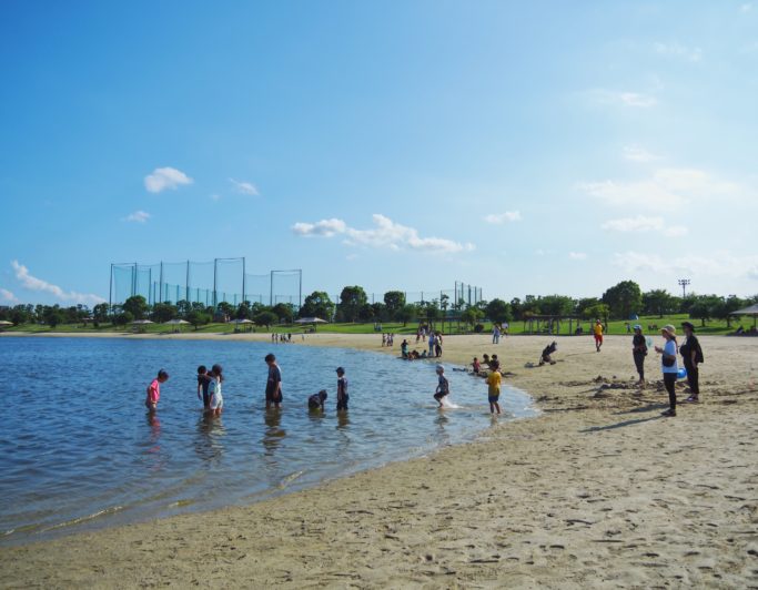 大森ふるさとの浜辺公園です！浜辺で遊べるのも素敵ですよね＊